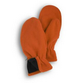 Orange Fleece Zipper Mittens